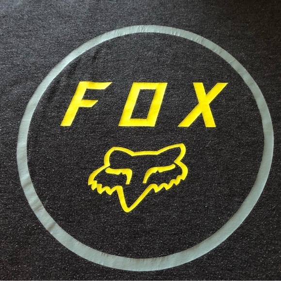 FOX Racing Dark Grey T-Shirt With Fox Head Logo Size Large - Picture 3 of 8